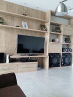 Painel para sala de estar todo em MDF